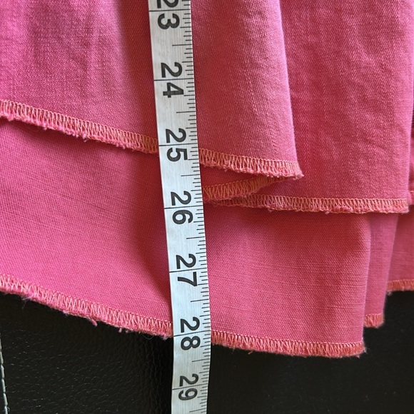 Free People DYLAN Babydoll PINK LOVE Snap button Top Oversized Sz S - Picture 16 of 16